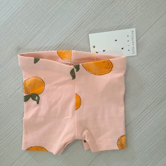 ⭐️ Host Pick - Rise Little Earthling Baby Girl's Organic Cotton Tumble Shorts - Picture 1 of 1